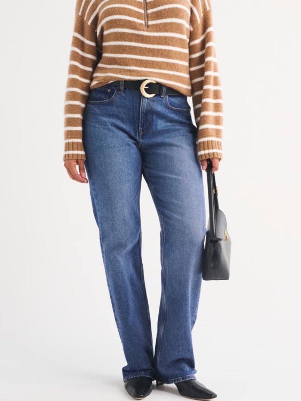 Abercrombie Curve Love High Rise 90s Relaxed Jean Medium Dark 24 00 long